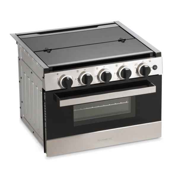Dometic RV Stove Range CRG3335LIFBB – 3-Burner Propane Cooktop with Broiler