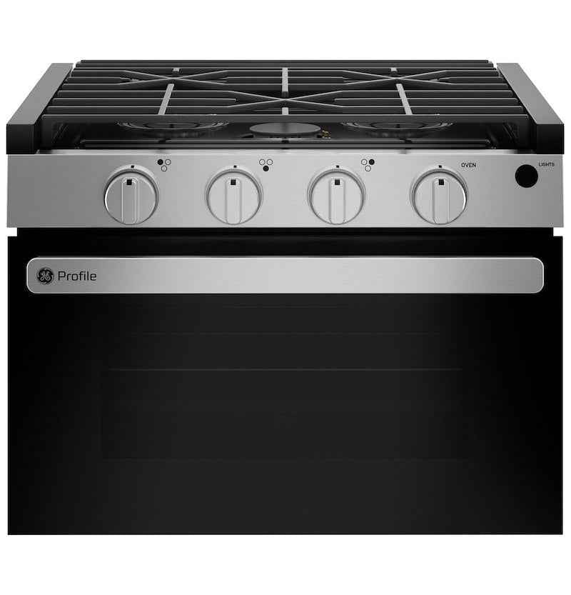 GE Profile PLD617RWSS RV Drop-In Range 17" 3 Burner Propane Stove with Oven