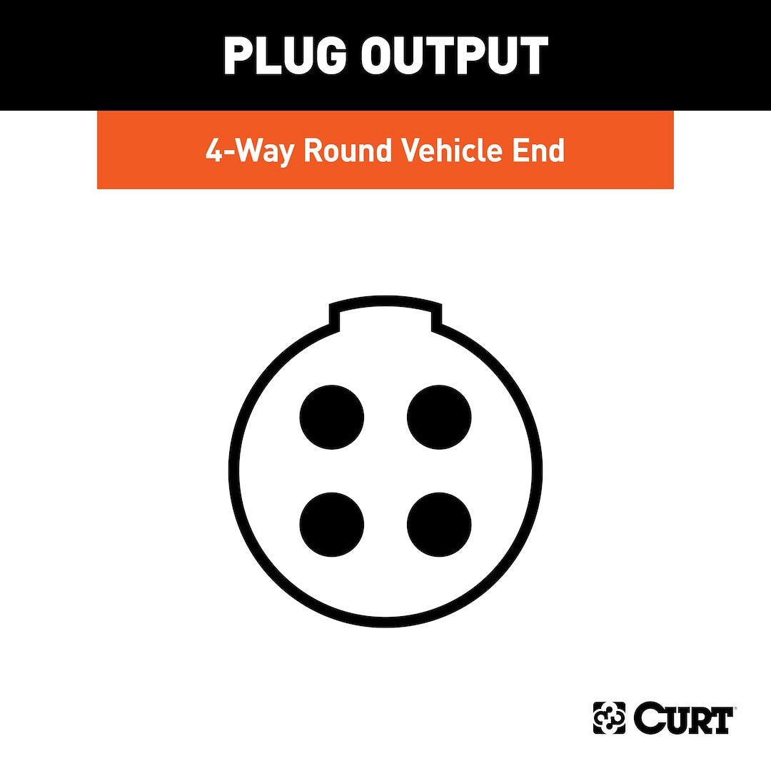 CURT Semi-universal 4 Round Trailer Wiring Connector (58070)