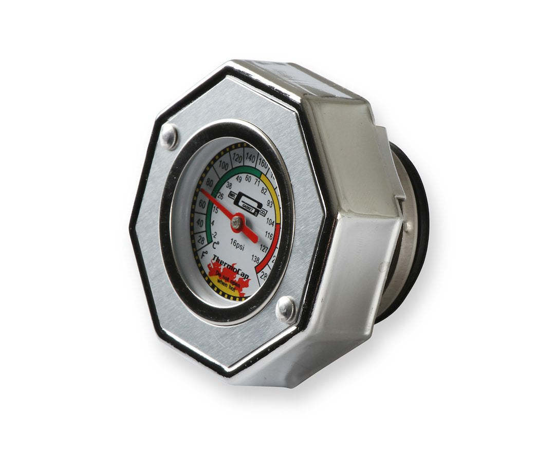 Mr. Gasket 2471s Silver Thermocap Radiator Cap, 16 PSI