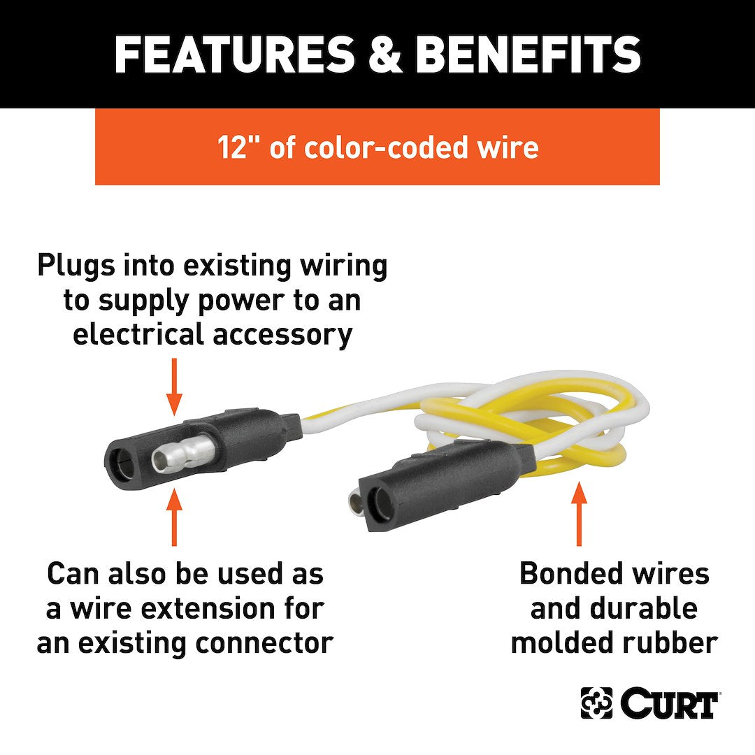 CURT Trailer Wiring Connector (58021) – Material: Rubber