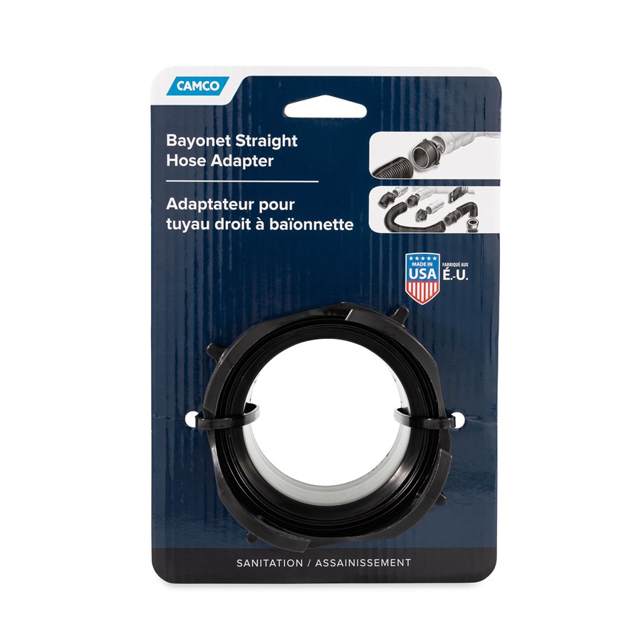 Camco Straight Hose Adapter Connecting Sewer Hose to RV Sewer (39413)