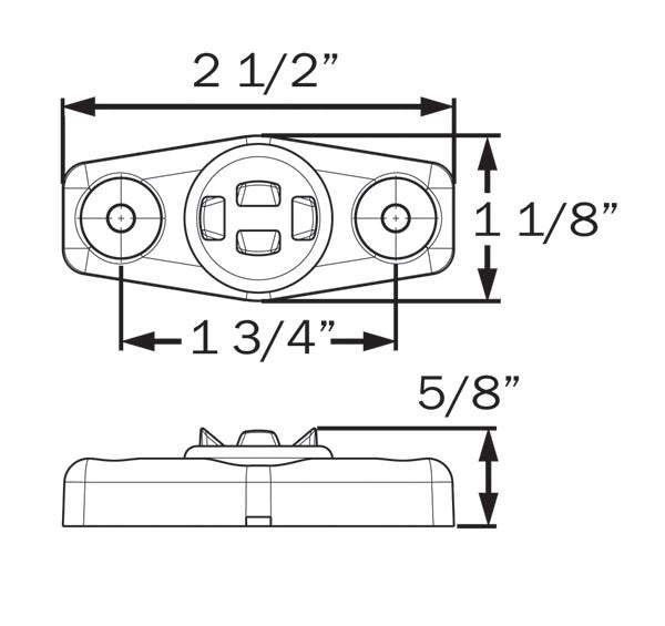 Optronics MCL14CAGBP Oval LED Clearance Marker Light