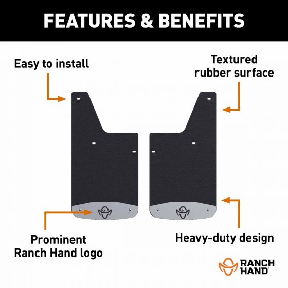 Ranch Hand 250933rh Mud Flap with Stainless Lower Edge