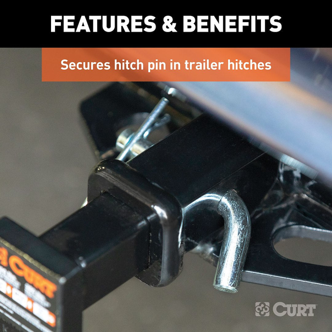 CURT Trailer Hitch Pin Clip (21600) – Length (In): 3-1/4 Inch