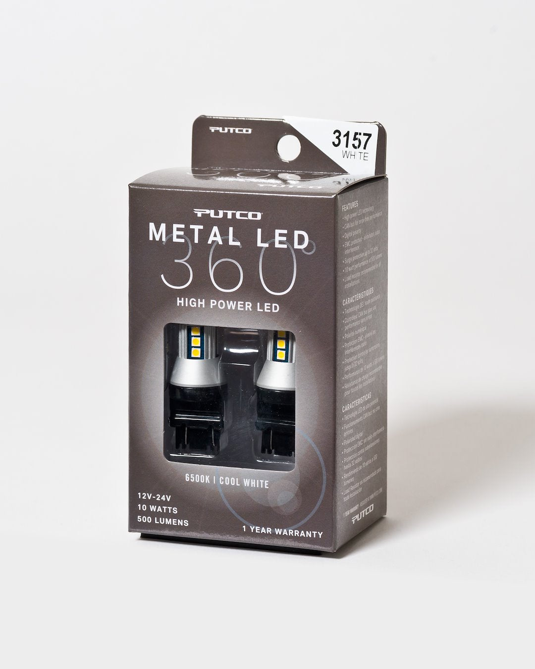 Putco 343157w-360 White Plasma 3157 LED Brake Light Bulb