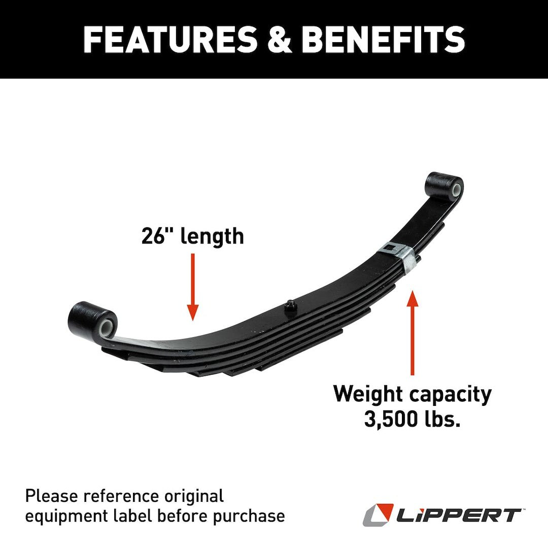 Lippert Components 679372 Trailer Axle Leaf Spring - image 3