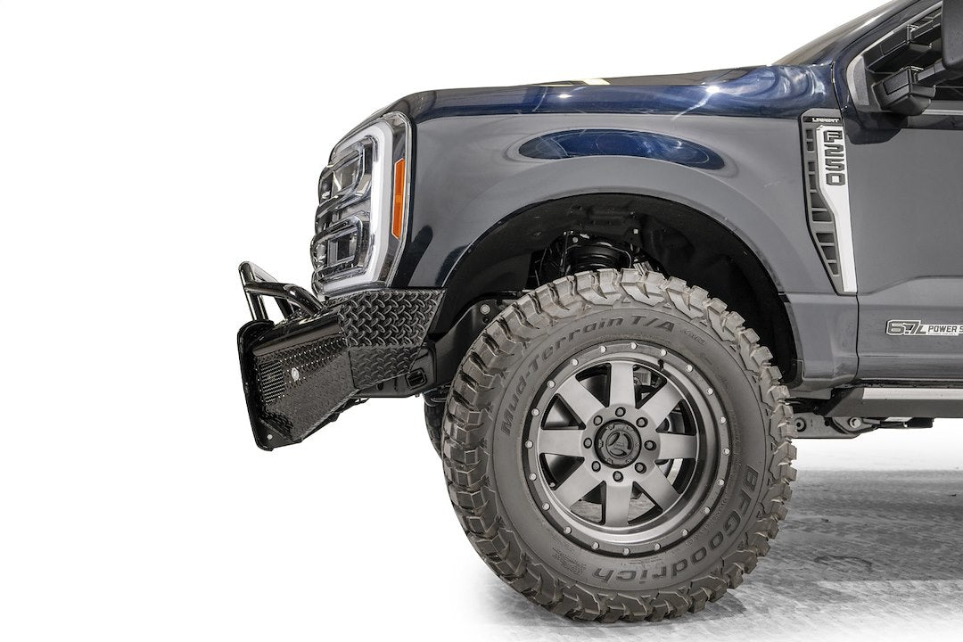 Fab Fours FS23-S5962-1 Black Steel One-Piece Front Bumper