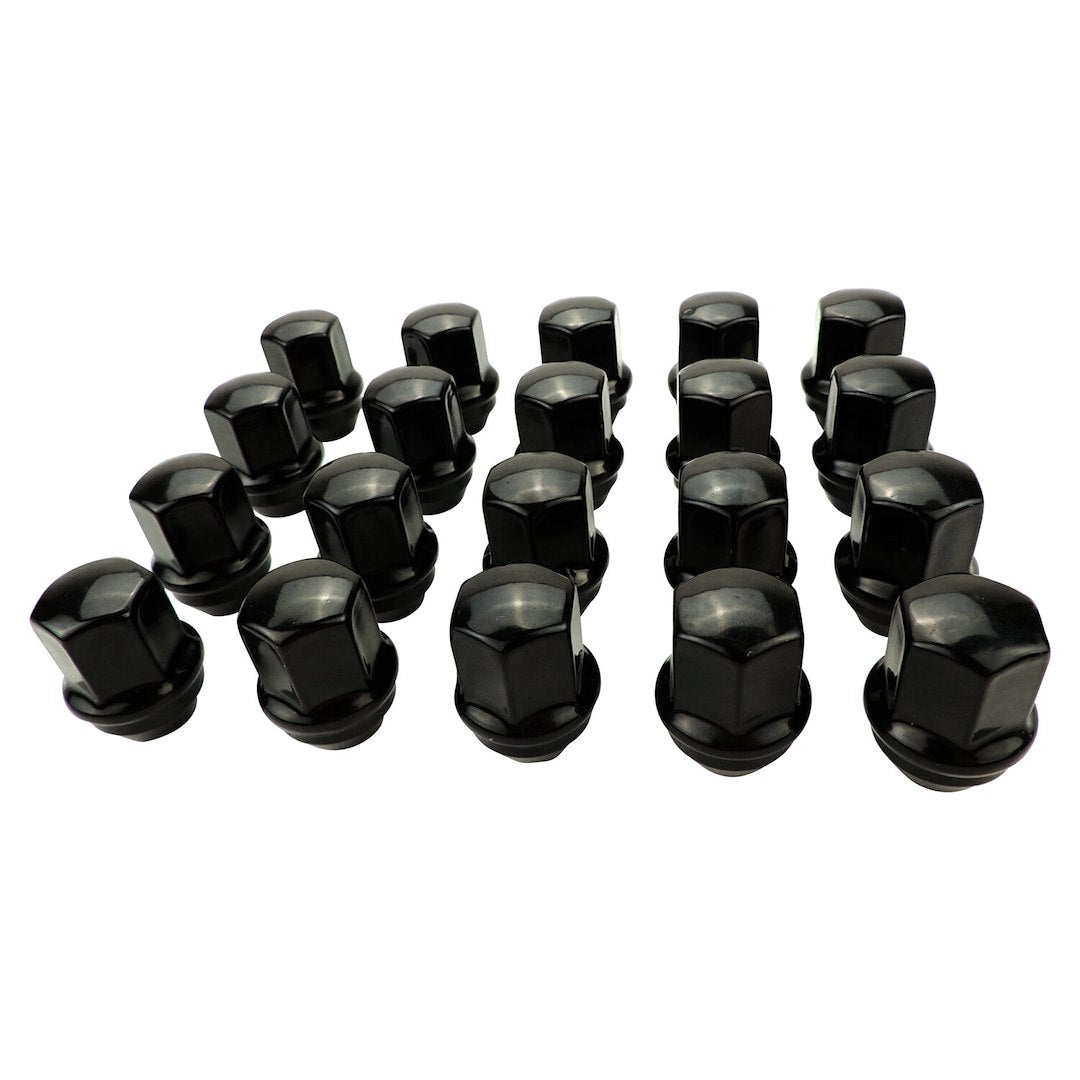 Crown Automotive 6509422BLK Black M14x1.5 Lug Nuts, Pack of 20 - image 1