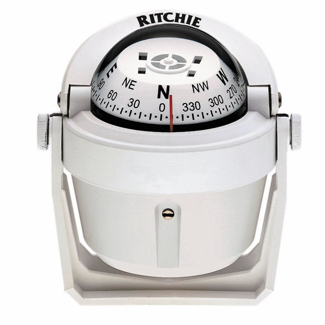 Ritchie B-51w White Bracket-Mount Compass
