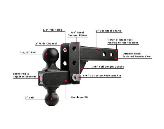 Bulletproof Hitches Ld202 Trailer Hitch Ball Mount - image 7