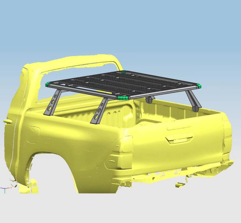 Black Horse Offroad Whpb4 Bed Cargo Rack Upright - image 5