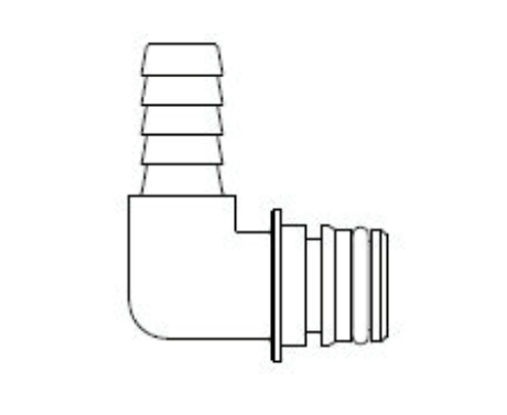 Jabsco 1877k-3222e Marine Fresh Water Inlet Elbow