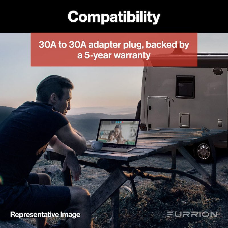 Furrion F3030AD-RY Adaptador de cable de alimentación de 30 A para generador de casas rodantes