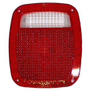 Crown Automotive J8129642 Red/Clear Tail Light Lens - image 3