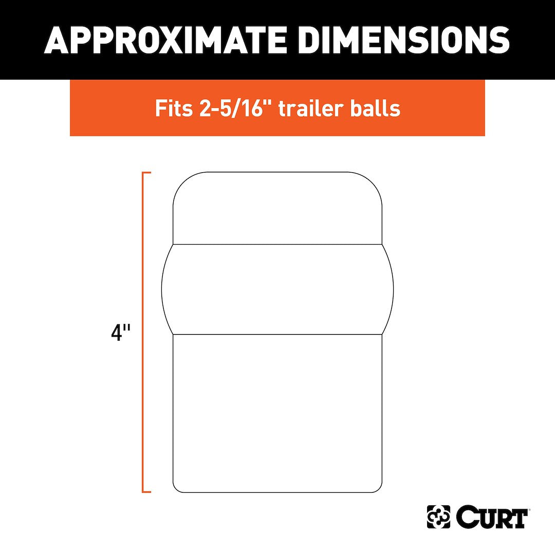 CURT Trailer Hitch Ball Cover (21811) – Material: Rubber