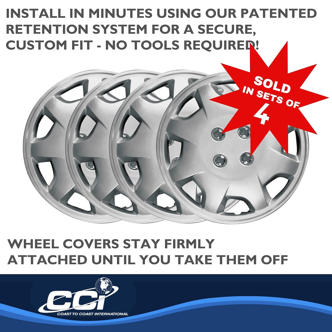 Coast To Coast 12415S Accord 15-Inch Silver Wheel Covers - image 4