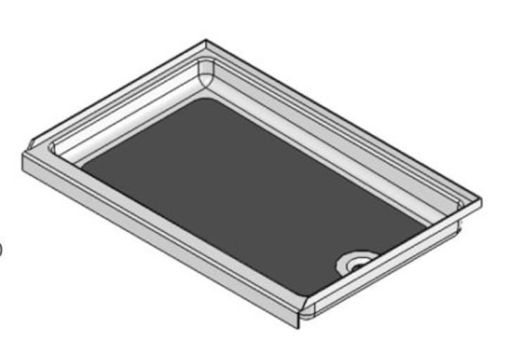 Receveur de douche pour camping-car Specialty Recreation SP2436WR 24" x 36" avec bonde à droite