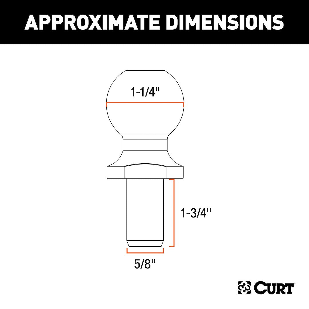 CURT Weight Distribution Hitch Sway Control Ball (40093)