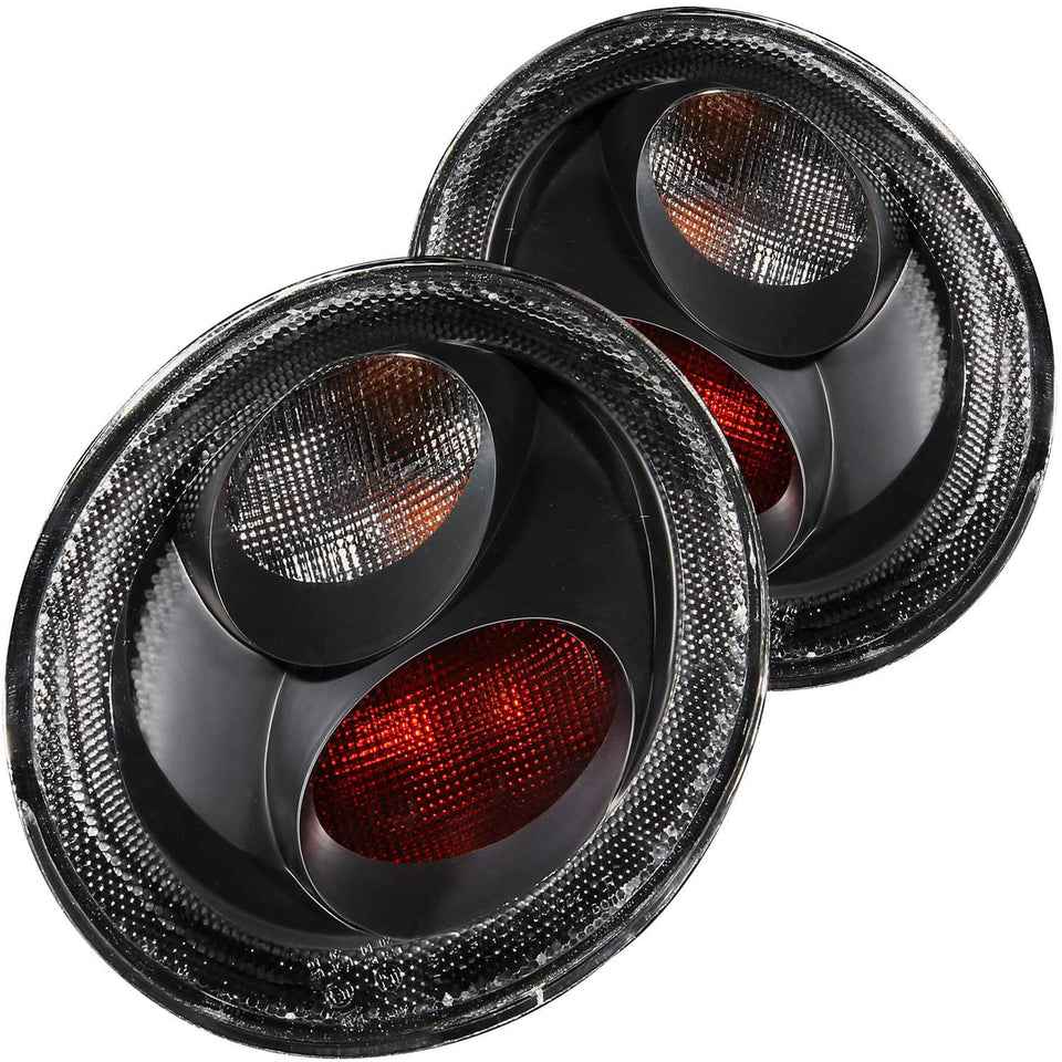ANZO USA 221119 Black Tail Lights for Volkswagen Beetle 1998–2002