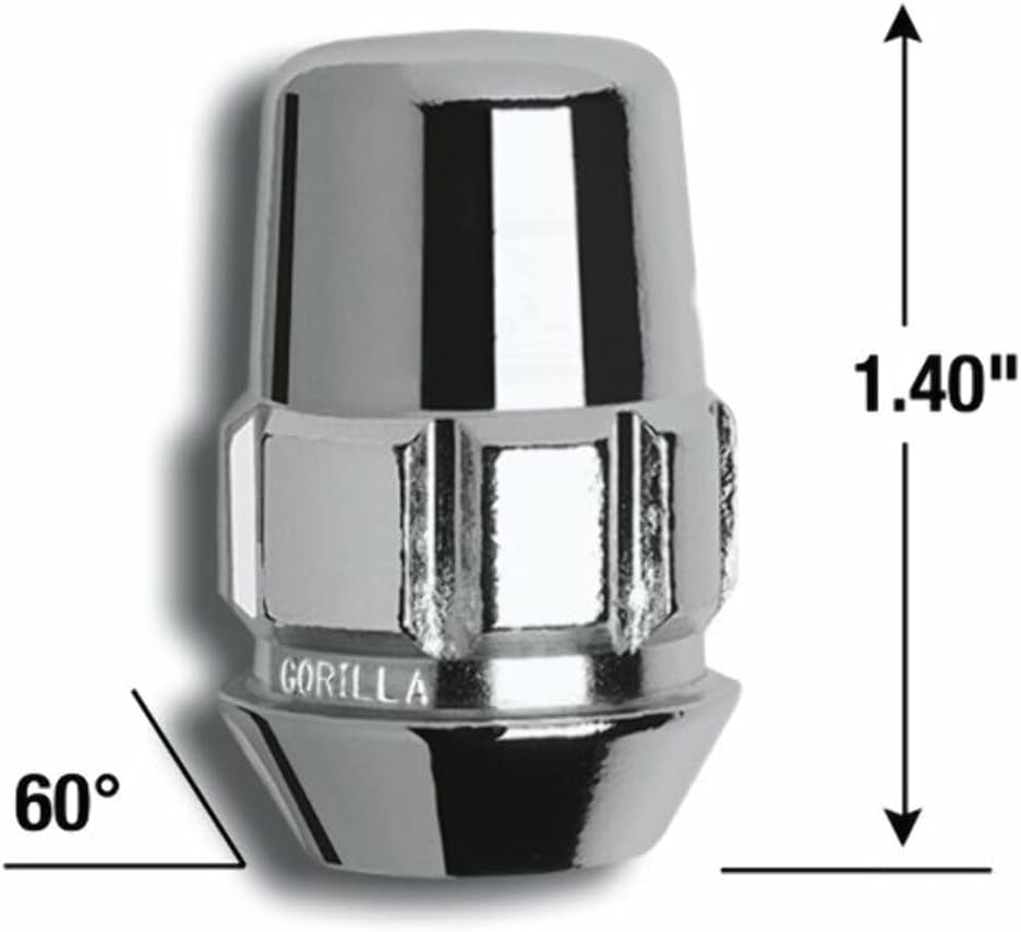 Gorilla 71601N Acorn Wheel Lock, 14 mm x 2.00