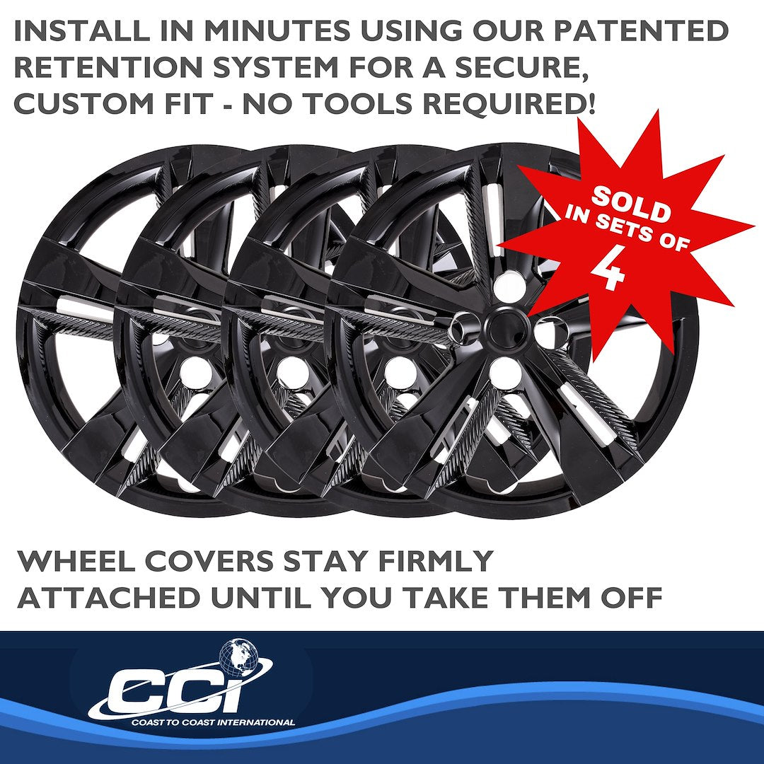 Coast To Coast 55216BLK Black Kicks Wheel Covers, Set of 4 - image 5
