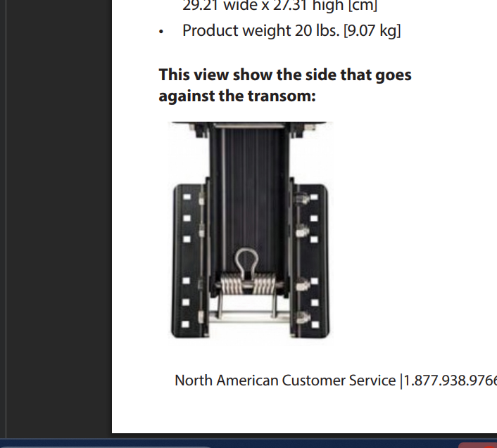 CMP Cordage 550410 Four-Stroke Outboard Motor Bracket - image 2