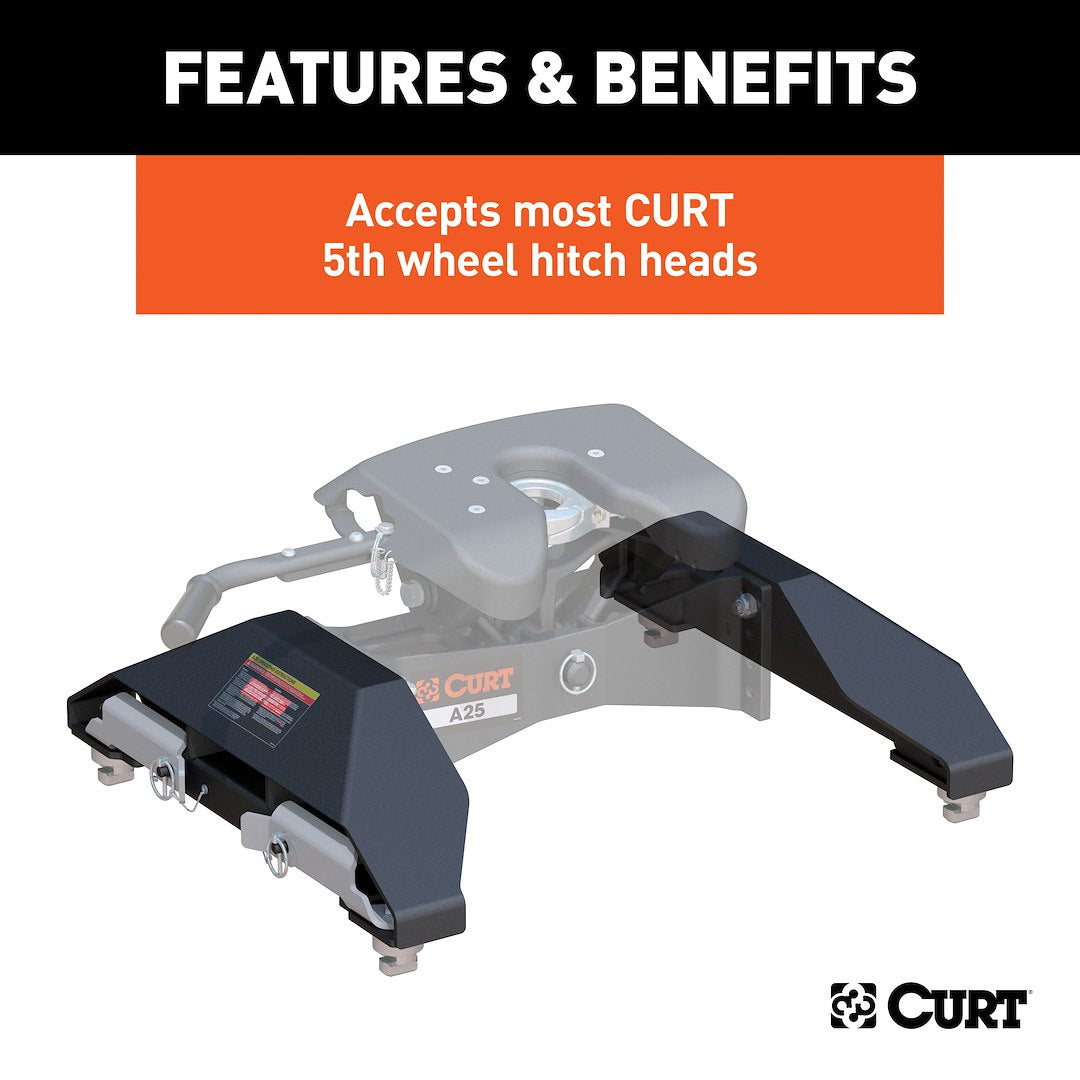 CURT Fifth Wheel Trailer Hitch Head Support (16025) – Color: Black
