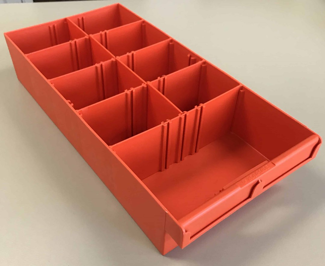 Rolacase Rp428/2 Extra-Large Orange Shelf Bins, Pair