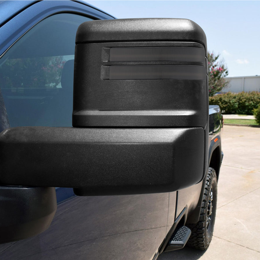Recon 264253bk Smoked Mirror Turn Light for Silverado/Sierra