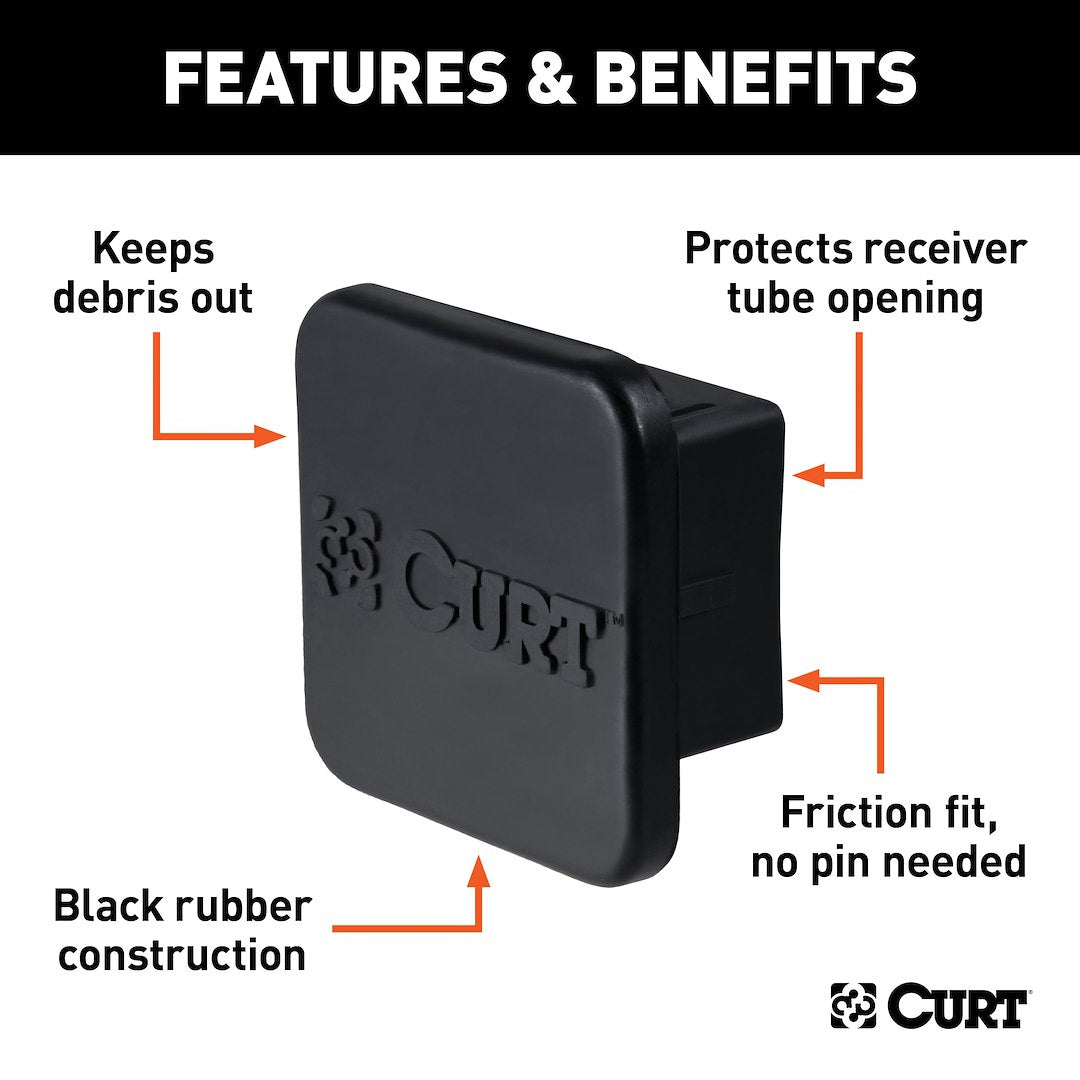 CURT Trailer Hitch Cover (22276) – Hitch Size: 2 Inch