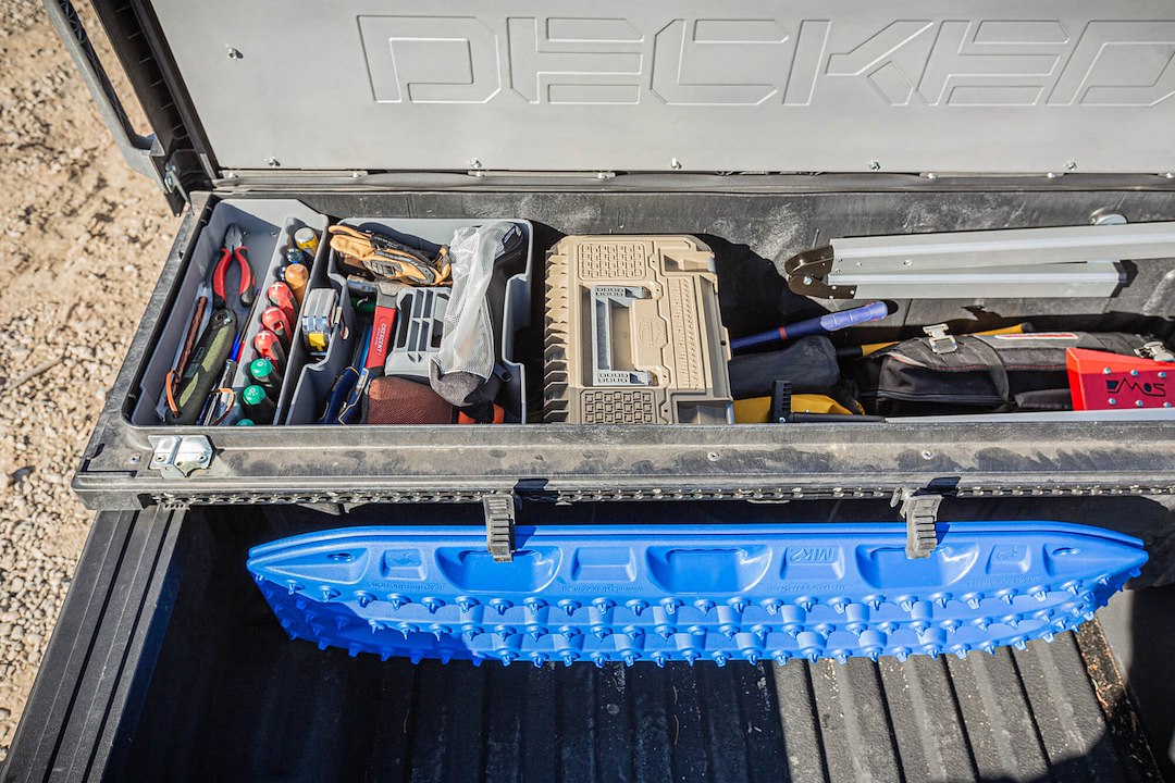 Decked ATB6 Full-Size Gray Polypropylene Tool Box Tray