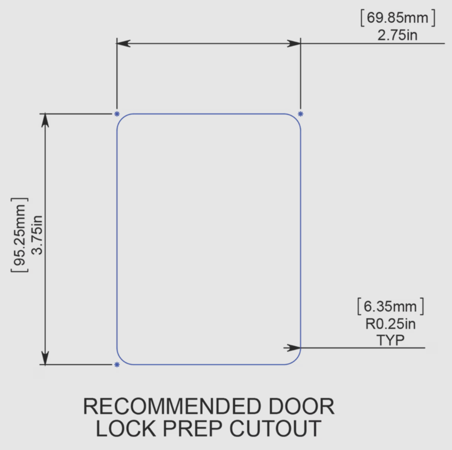 Creative Products TTL-43610AL-9009-1PK White RV Entry Lock