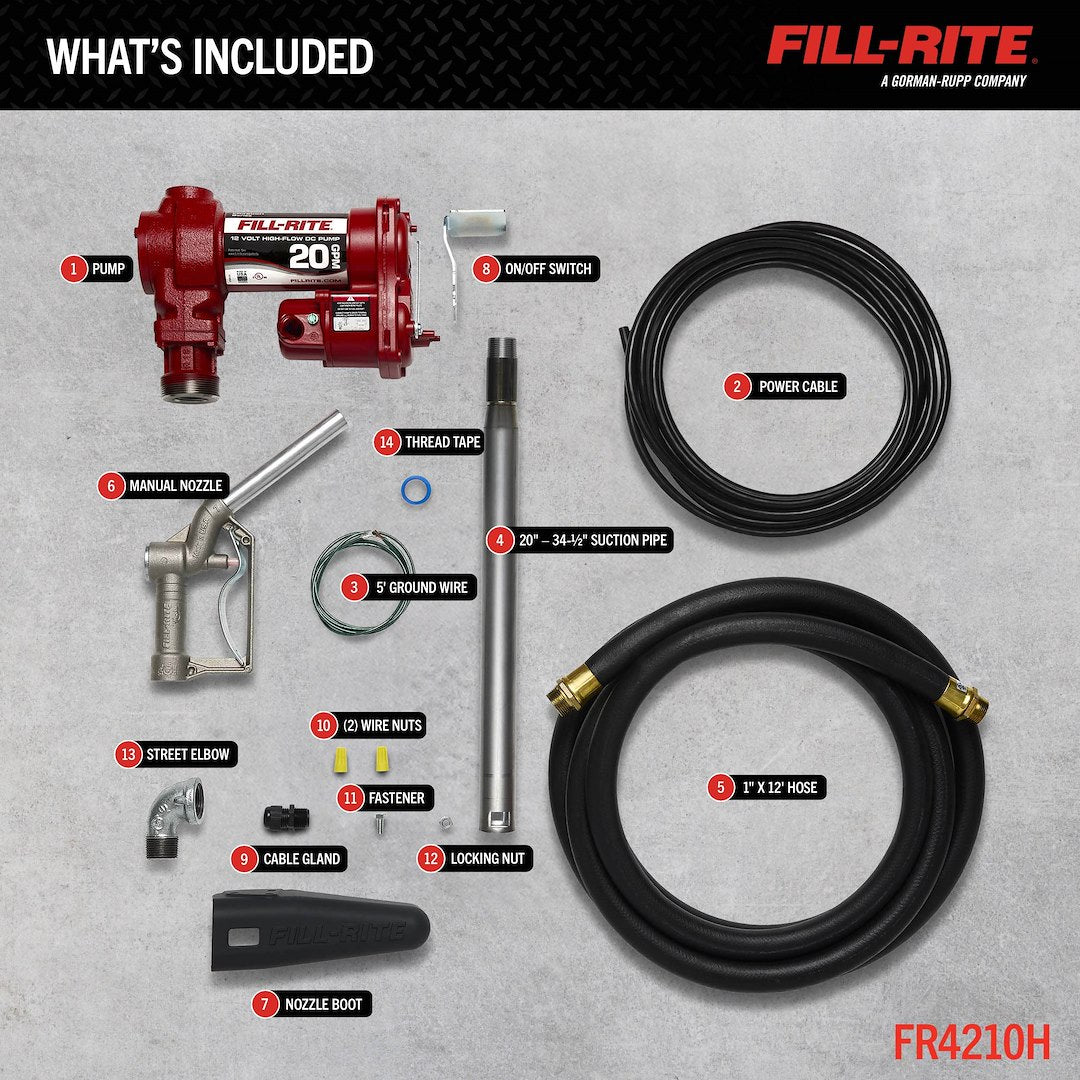Fill-Rite FR4210H H-Series 12V DC Transfer Pump