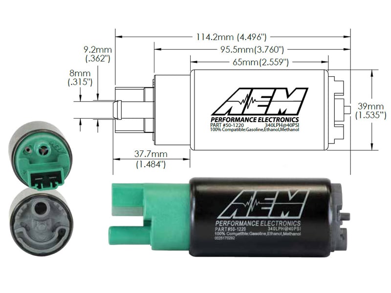 AEM Electronics In-Tank 13.5 Volt Fuel Pump Electric 50-1220 - image 5