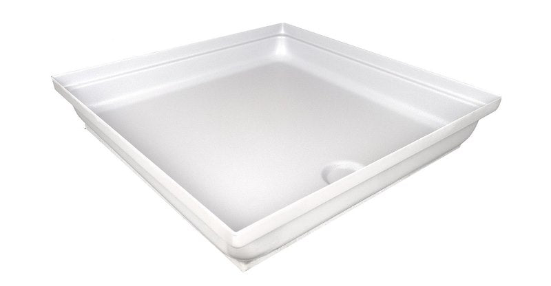 Icon 15235 24" x 24" RV Shower Pan – Polar White ABS Shower Base