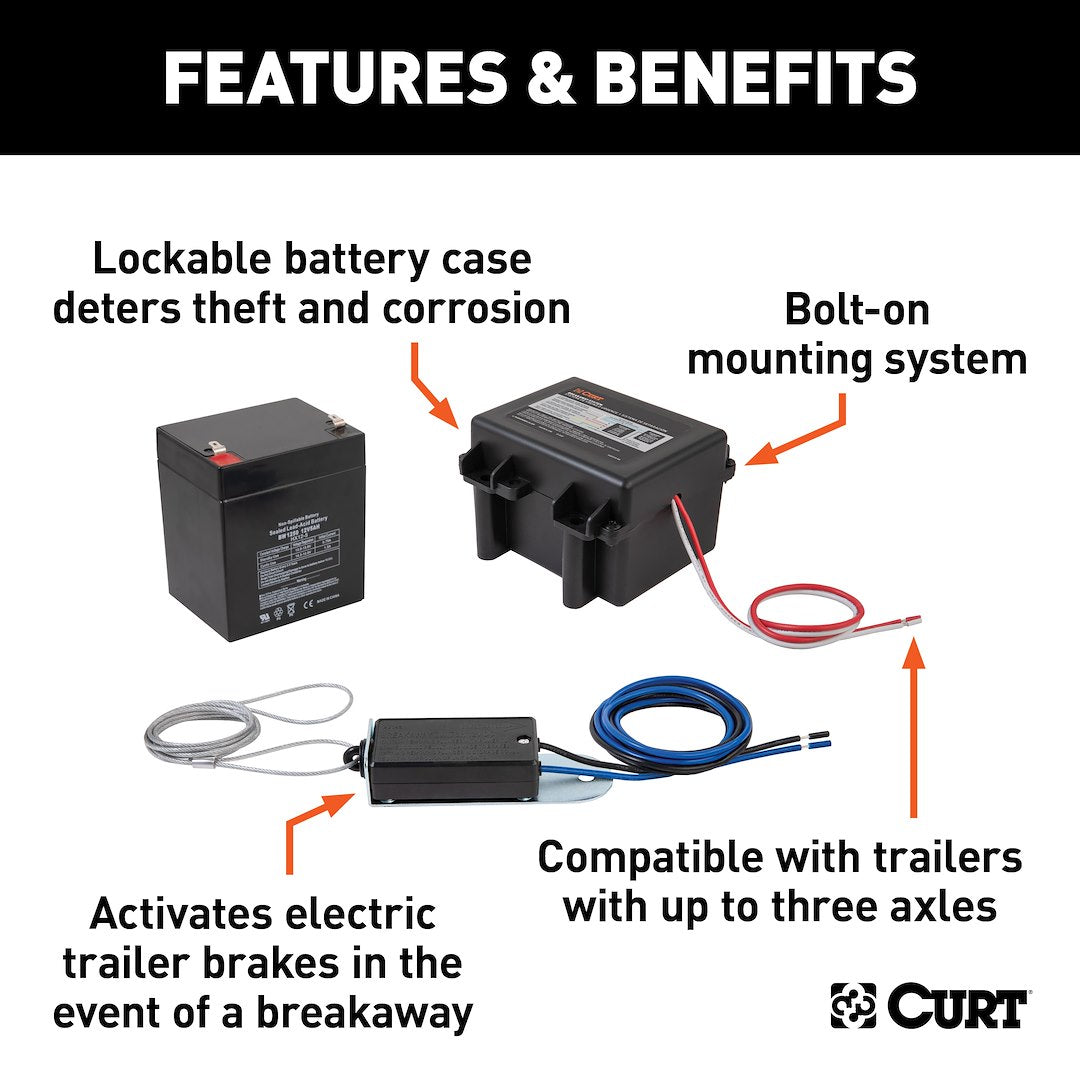 Curt 52041 Trailer Breakaway System Kit - image 3