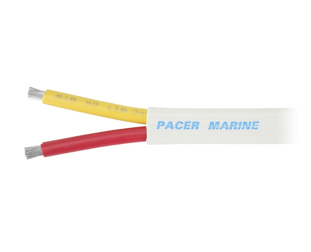 Pacer Marine W14/2ryw-500 Tinned-Copper Duplex Boat Cable