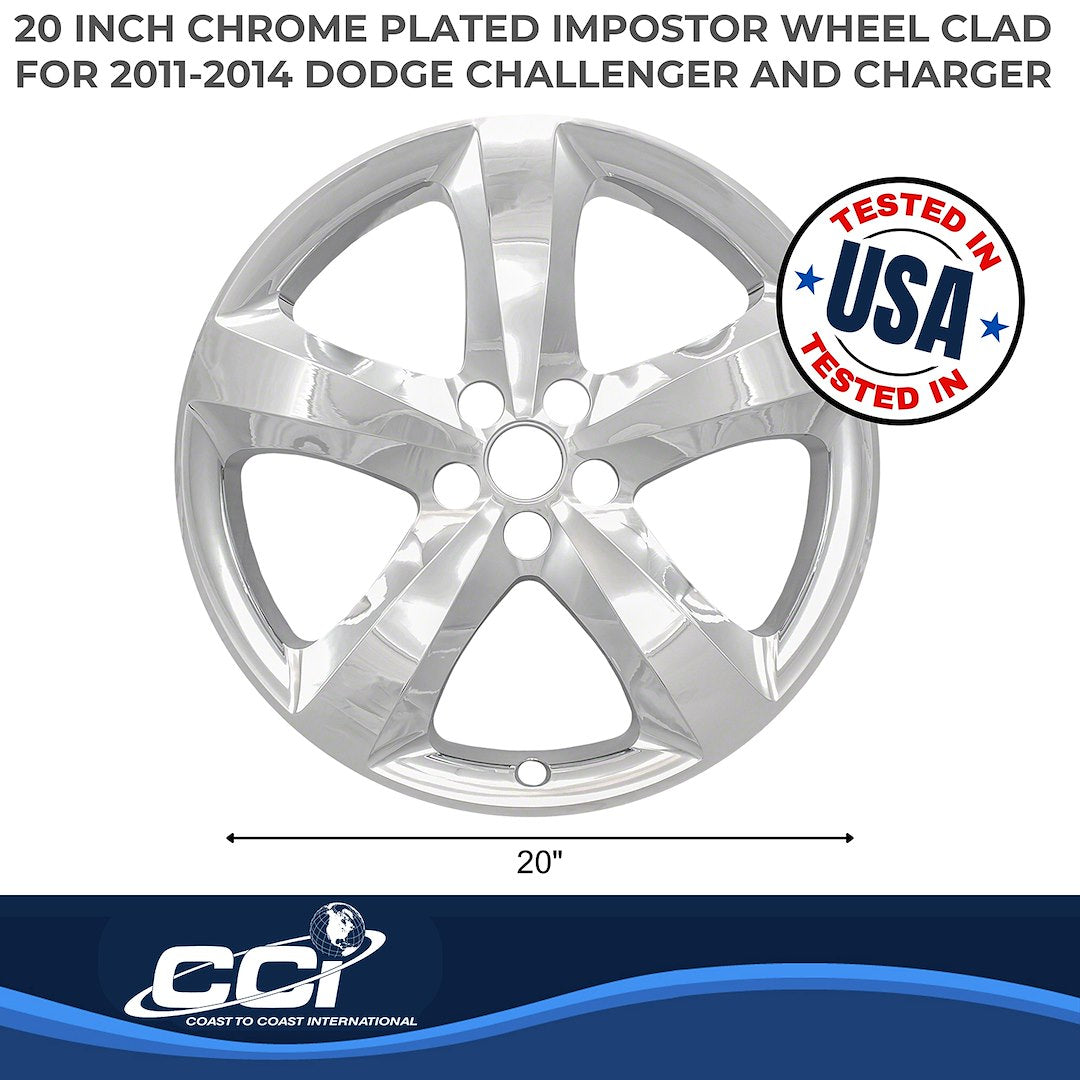 Coast To Coast IMP801X Chrome 20-Inch Charger Wheel Skins - image 3