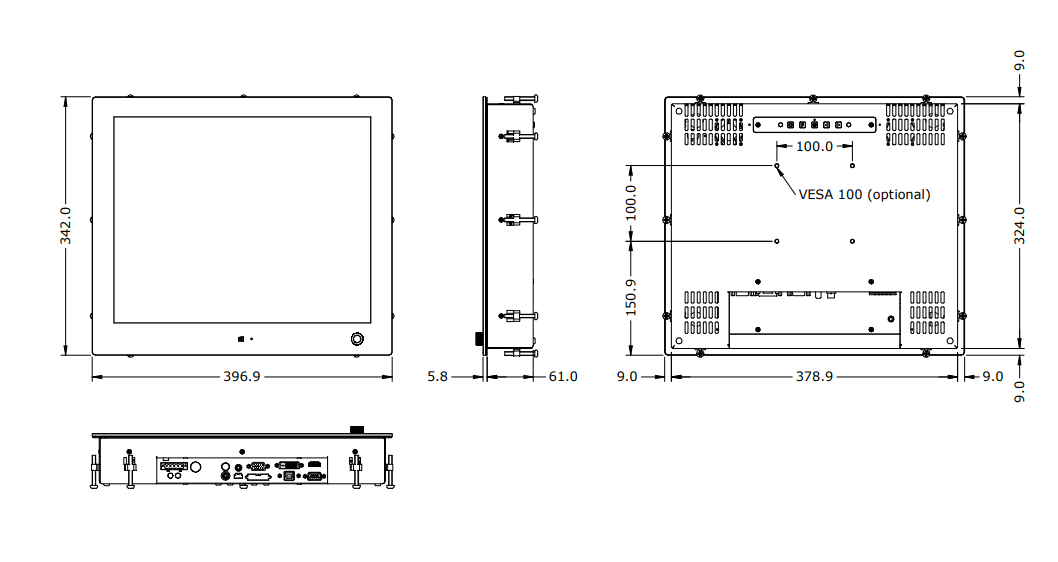 Seatronx Srt-17 Sunlight-Readable 4:3 Touch Monitor