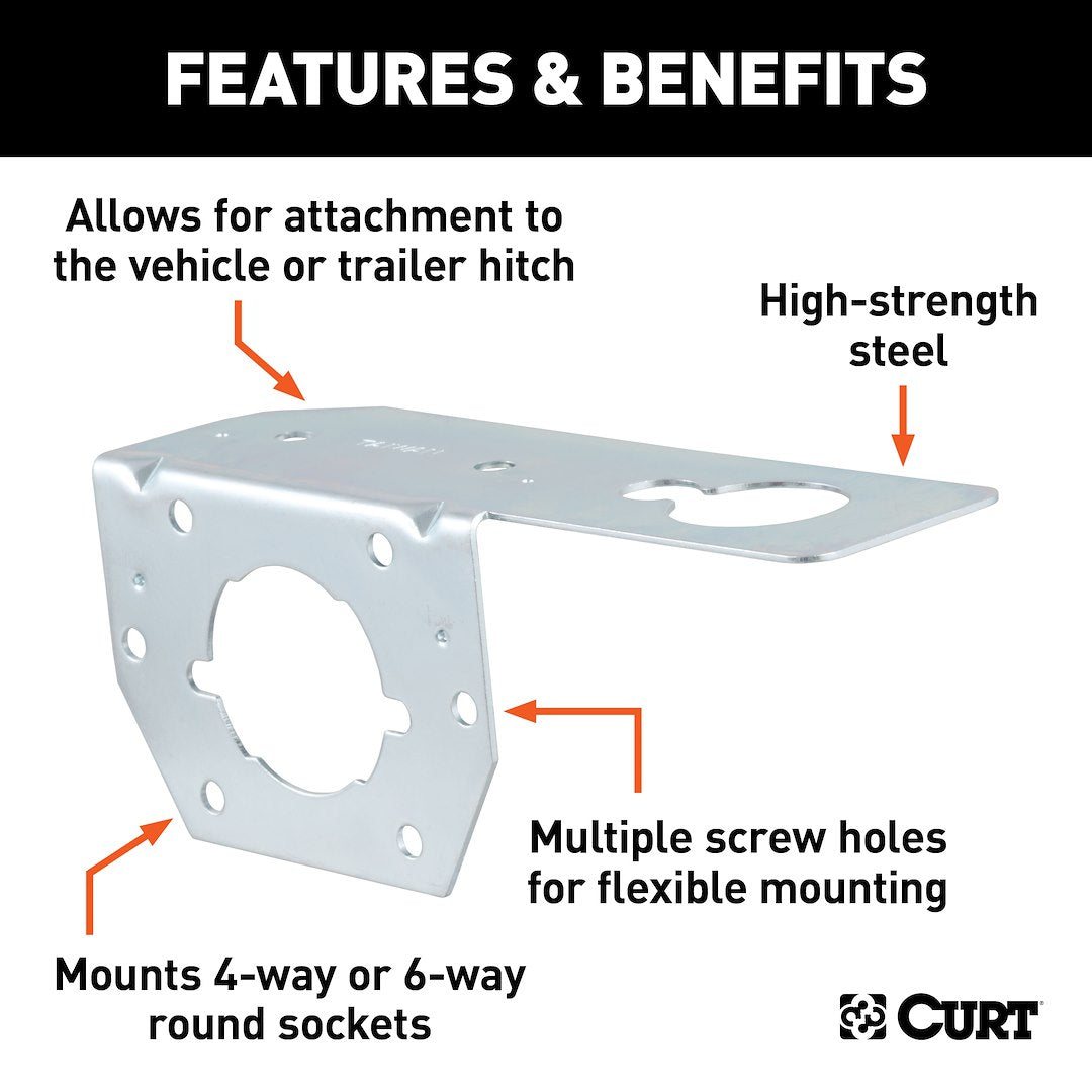 CURT Trailer Wiring Connector Mounting Bracket (58210)