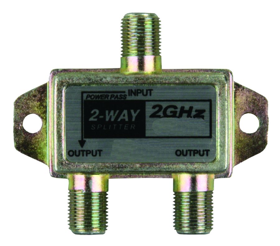 JR Products Tv Cable Splitter (47355) – Type: 2-Way Splitter