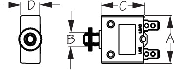 Sea Dog 830151 SD-13 Resettable Overcurrent Breaker