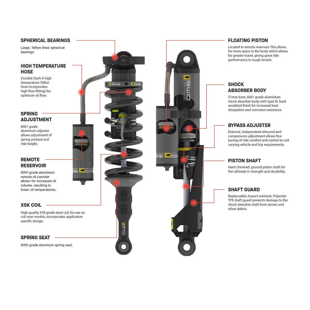ARB BP-51 Coil Spring Eyelet Coil Over Shock Absorber BP5190003L - image 2