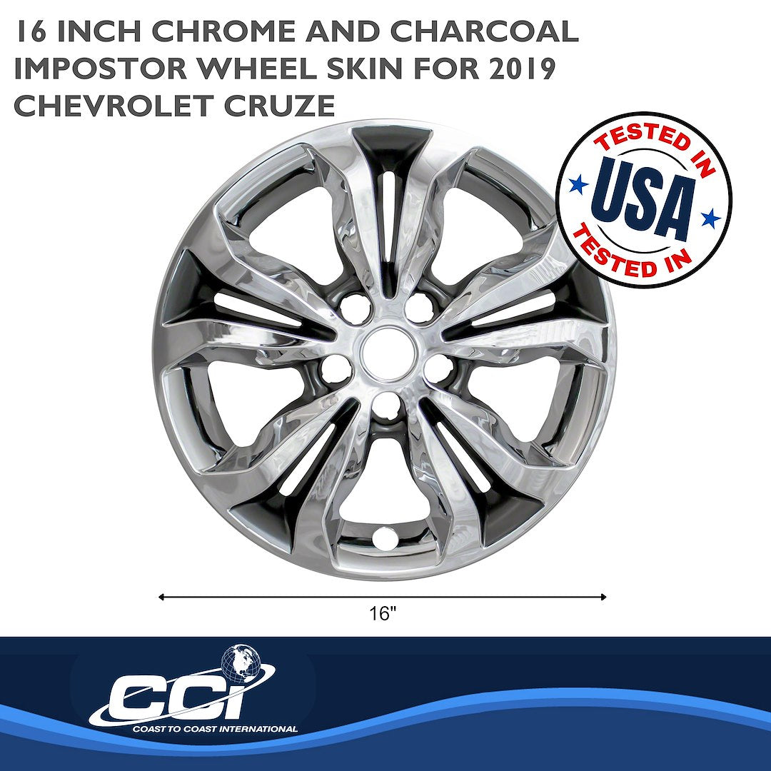 Coast To Coast IMP442CC Chrome/Charcoal Cruze Wheel Skins - image 3
