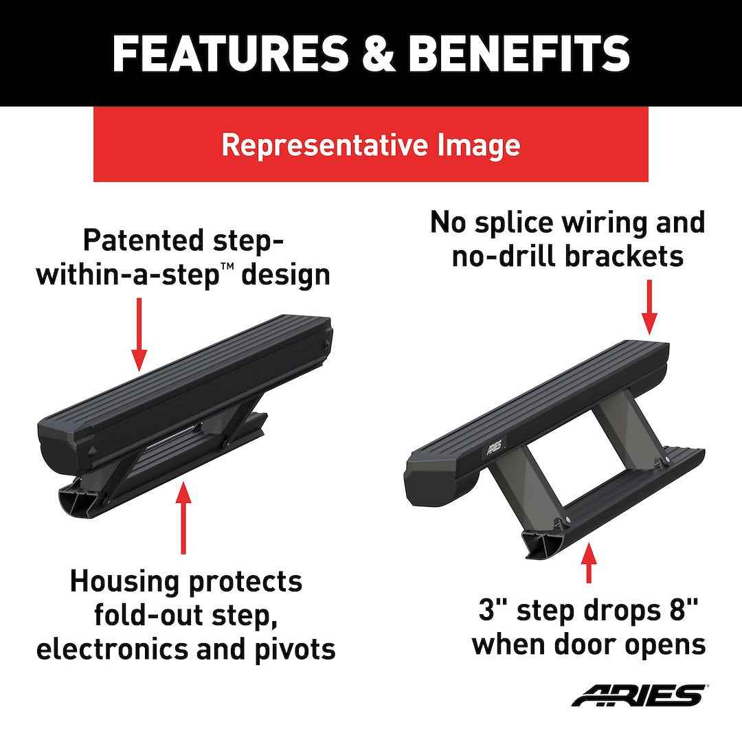 Aries 3025179 ActionTrac Power Running Board Component