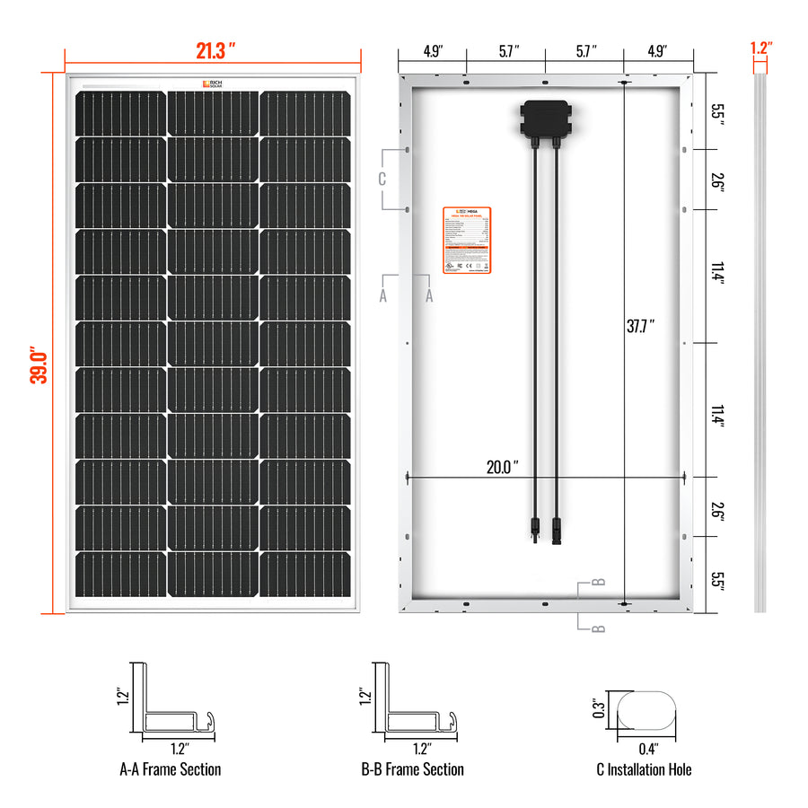 Rich Solar Rs-M100 Solar Panel - image 4