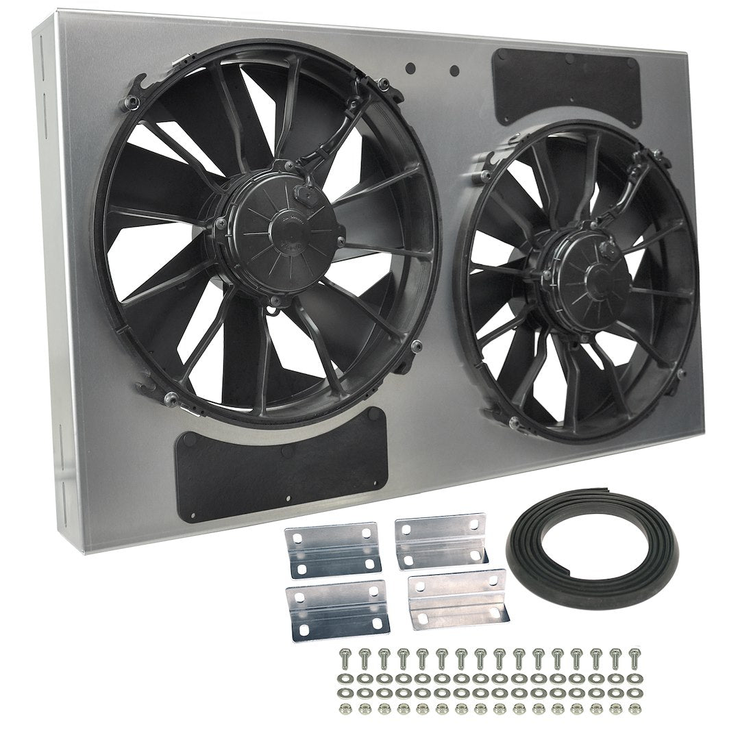 Derale 16838 Dual 12-Inch Puller Fan Assembly, 4000 CFM - image 1