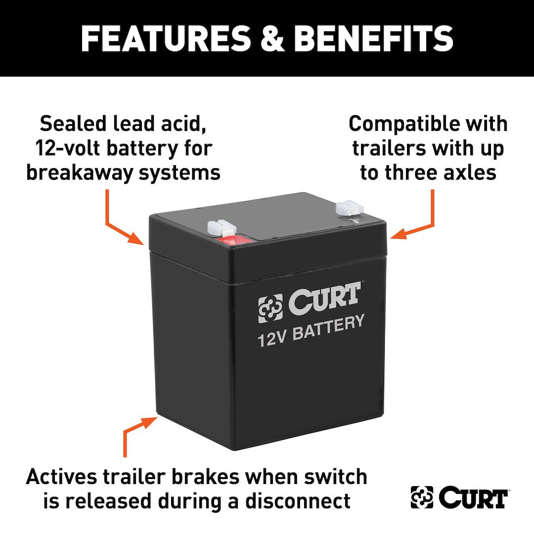 Curt 52023 Trailer Breakaway System Battery - image 2