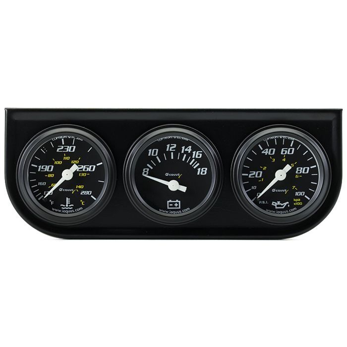 Equus E6100 Oil Pressure, Voltage and Water Temperature Gauges